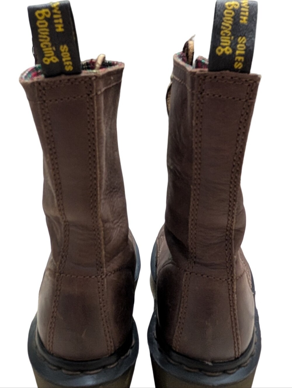 Vintage Dr. Martens Casey lace-up heeled boots in brown leather EU 37 - Picture 8 of 12